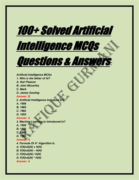 mcq on artificial intelligence.